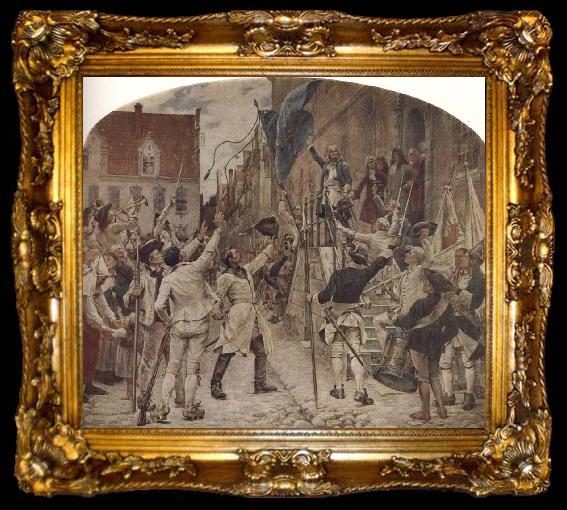 framed  Gustaf Cederstrom magnus stenbock i malmo 1709, ta009-2